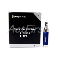 Kangertech EVOD 2 BDCC eGo デュアルコイル メタルクリアカトマイザー (5個入)